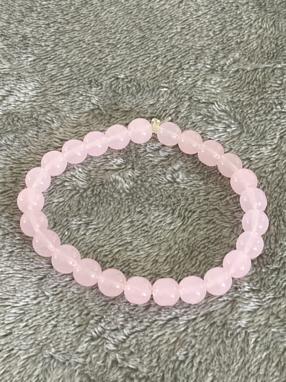 Pink glass bead bracelet